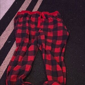 Red and Black Plaid Pants